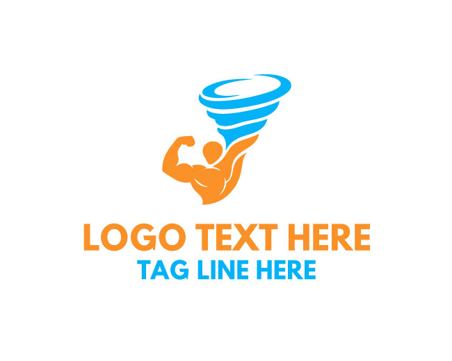  Tornado Muscle Gym Logo