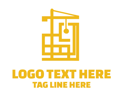 Tower Crane Construction Logo