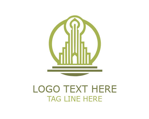 Tower Symbol Real Estate Logo for Urban Property Branding