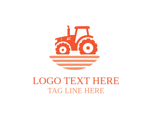  Tractor Field Farming Logo for Crop and Land Management Brands