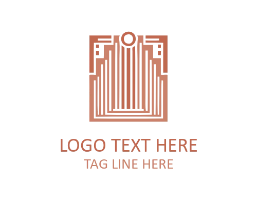 Traditional Building Emblem Logo for Architecture Branding