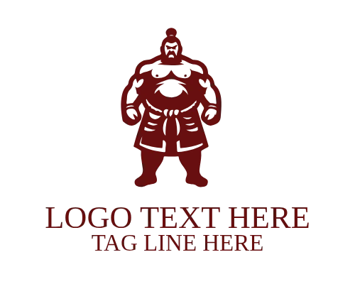 Traditional Sumo Warrior Logo