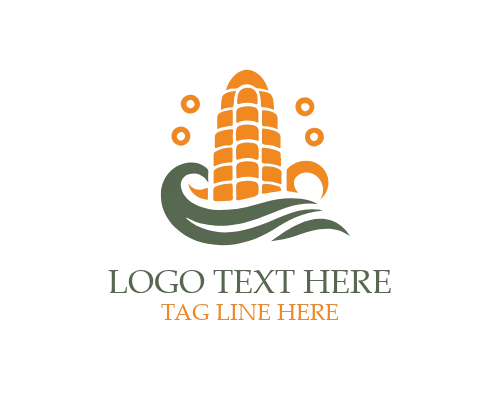 Traditional Wheat Emblem Logo