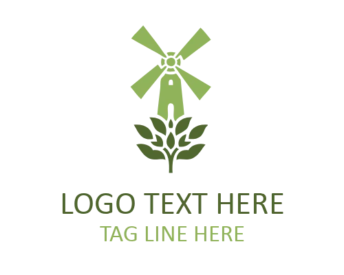 Traditional Wheat Flour Mill Logo