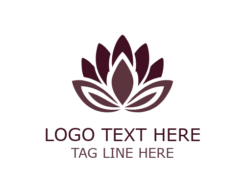 Tranquil Lotus Floral Logo for Calm Wellness Branding