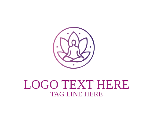 Tranquil Yoga Silhouette Logo