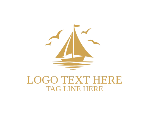 Travel Agency Sail Ship Logo Design