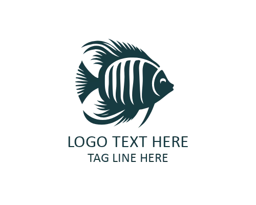 Travel Agency Tropical Fish Flat Logo