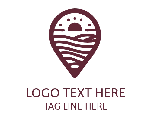 Travel Pin Adventure Badge Logo for Tourism Branding