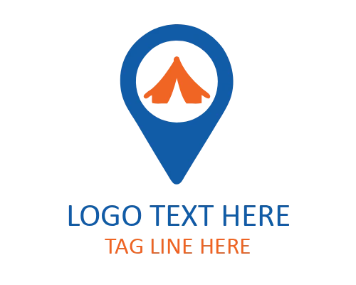 Travel Pin Airplane Logo for Tourism Branding