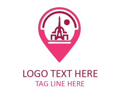 Travel Pin Badge Logo for Tourism Identity
