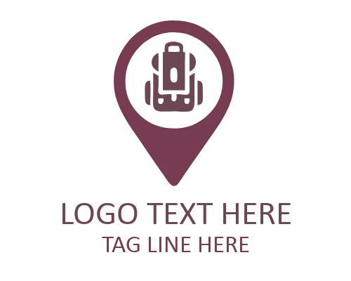 Travel Pin Beach Logo for Tourism Branding
