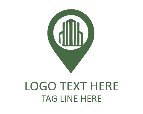 Travel Pin Compass Circle Logo for Navigation Identity