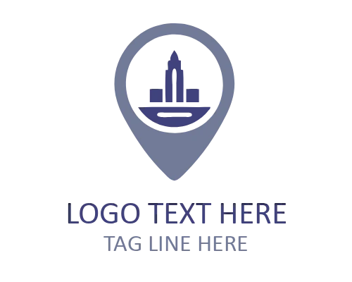Travel Pin Compass Logo for Navigation Branding