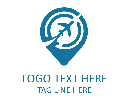 Travel Pin Compass Outline Logo for Minimal Branding