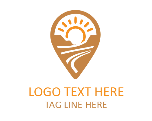 Travel Pin Destination Logo for Tourism Branding