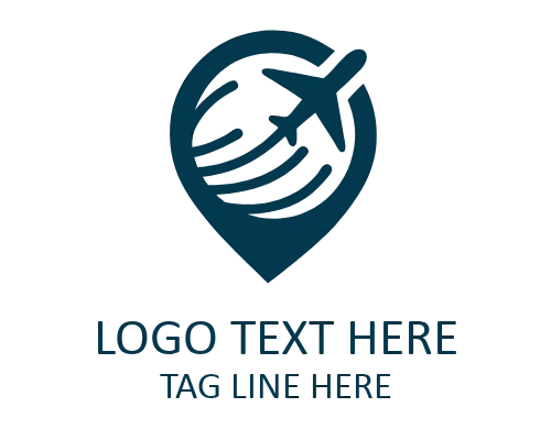 Travel Pin Globe Circle Logo for Global Branding