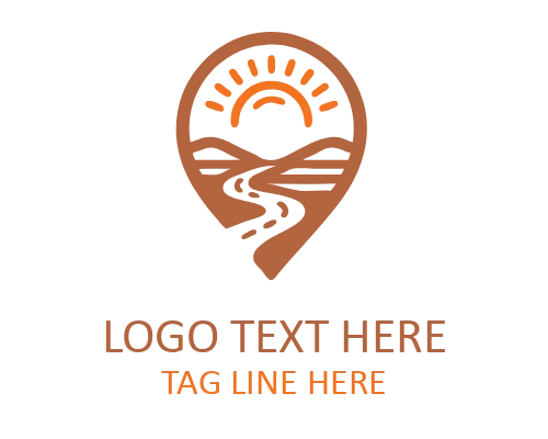 Travel Pin Journey Logo for Exploration Identity