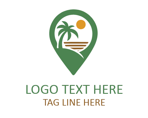 Travel Pin Retro Logo for Vintage Tourism Branding