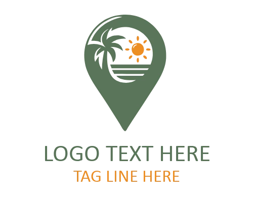 Travel Pin Road Mark Logo for Journey Branding