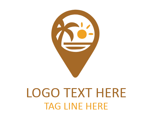 Travel Pin Route Circle Logo for Journey Branding