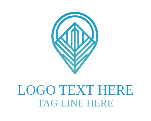 Travel Pin Route Logo for Adventure Branding