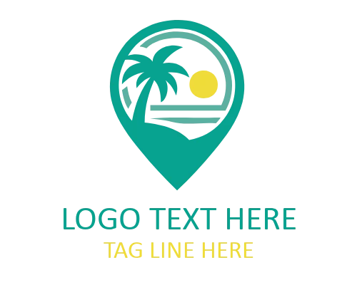 Travel Pin Urban Logo for City Branding