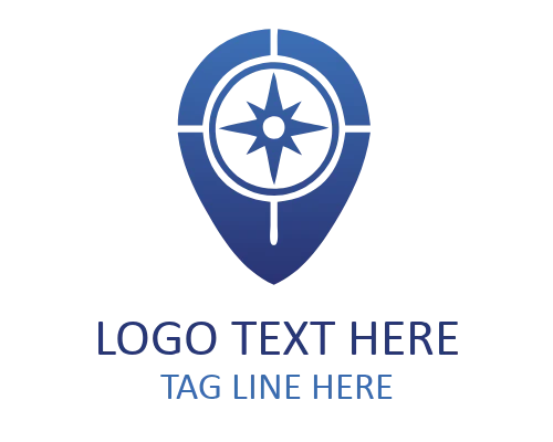 Travel Pin Waypoint Logo for Navigation Branding