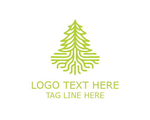 Tree and House Monoline Logo for Eco Living and Real Estate Branding