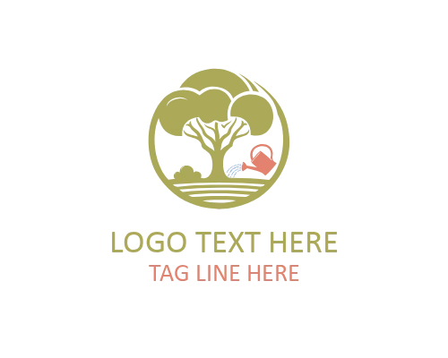 Tree Gardening Logo for Landscaping, Tree Care, and Eco Branding