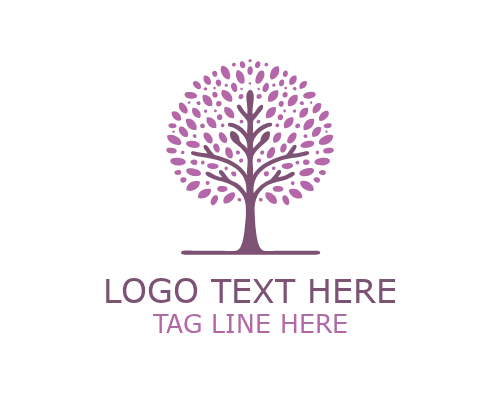 Tree Leaf Monoline Logo for Botanical and Eco Branding