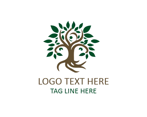 Tree Silhouette Logo for Natural Identity