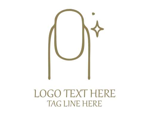 Trendy Nail Icon Logo