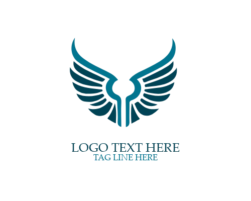 Triangle Futuristic Wings Logo
