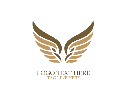 Triangular Futuristic Wings Logo