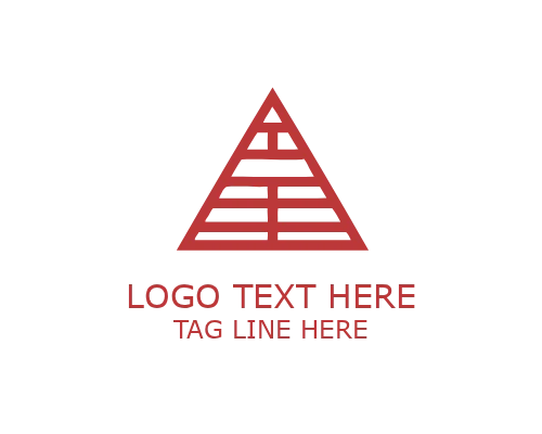 Triangular Layered Pyramid Logo