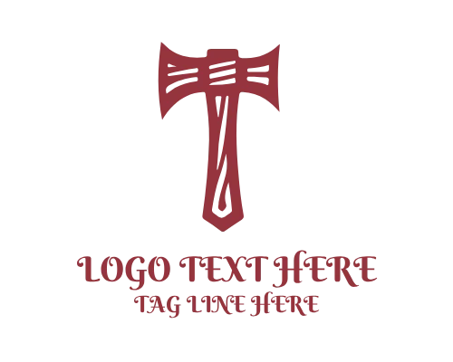 Tribal Axe Symbol Logo
