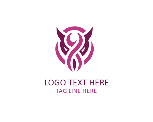 Tribal Bison Mark Logo