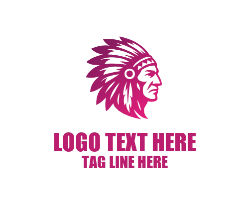 Tribal Chief Warrior Logo