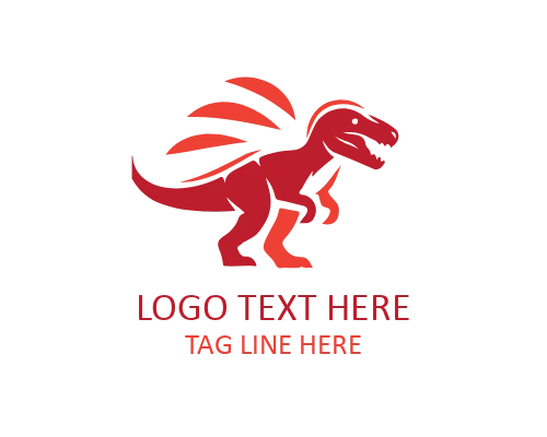 Tribal Dinosaur Logo for Tattoo, Streetwear, and Bold Brands