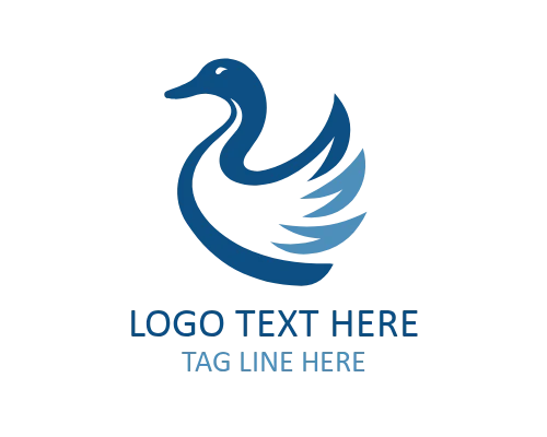  Tribal Duck Symbol Logo for Cultural Brands