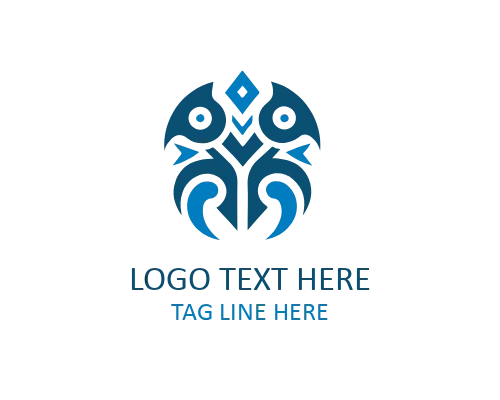 Tribal Fish Ocean Logo