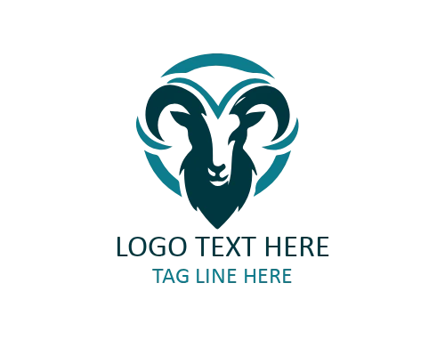Tribal Goat Symbol Logo