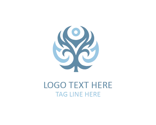 Tribal Heart Pattern Logo