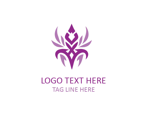 Tribal Horn Symbol Logo