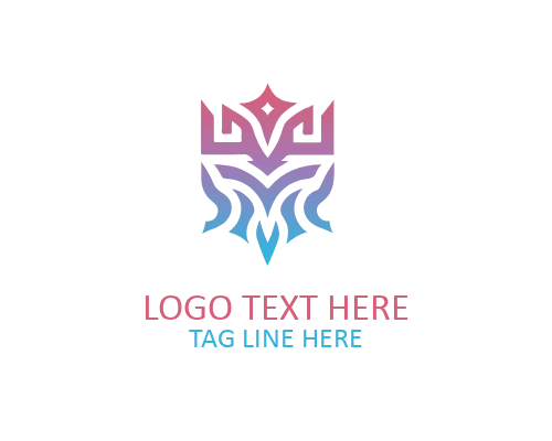 Tribal Mask Icon Logo