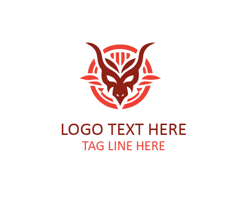Tribal Mask Symbol Logo