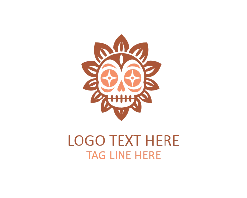 Tribal Mexican Skull Logo