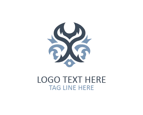Tribal Mountain Symbol Logo