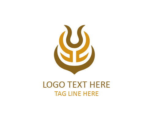 Tribal Raven Symbol Logo
